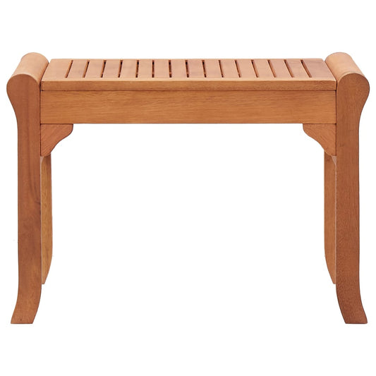 vidaXL Bench | Natural Wood | Solid eucalyptus wood | 64 cm | Durable | Bench