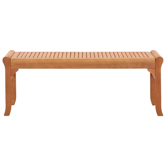 vidaXL Bench | Natural Wood | Solid Eucalyptus Wood | 2-Seater | Durable