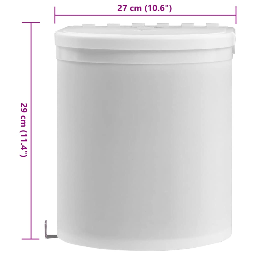 vidaXL Kitchen Built-in Dust Bin Plastic 8 L