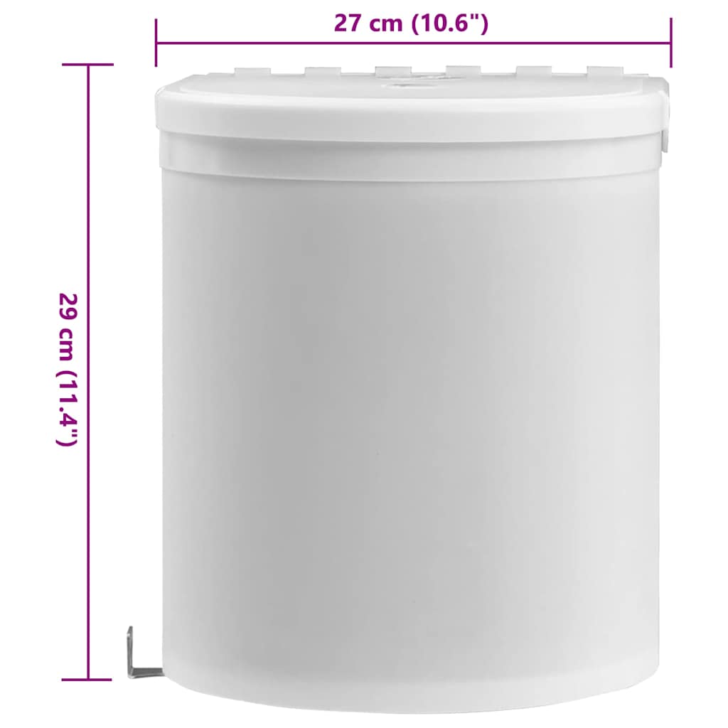51173 vidaXL Kitchen Built-in Dust Bin Plastic 8 L
