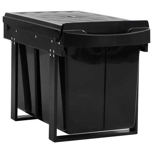 51181 vidaXL Kitchen Cupboard Pull-out Dustbin Soft-Close 48 L
