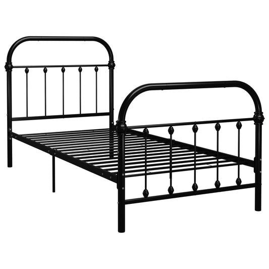 284499 vidaXL Bed Frame without Mattress Black Metal 100x200 cm