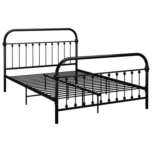 vidaXL Bed Frame | Black | Metal | Double | Heavy Duty | Vintage
