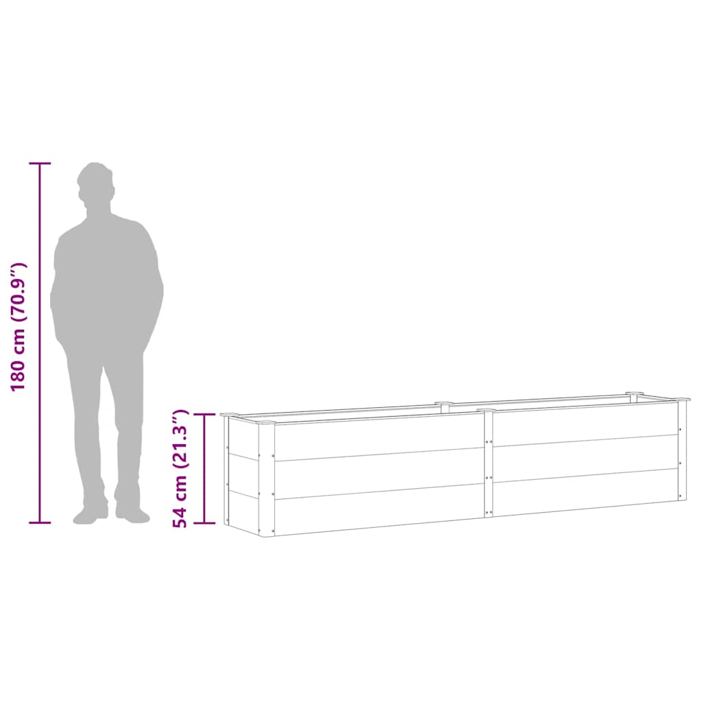 vidaXL Garden Raised Bed 250x50x54 cm WPC Grey