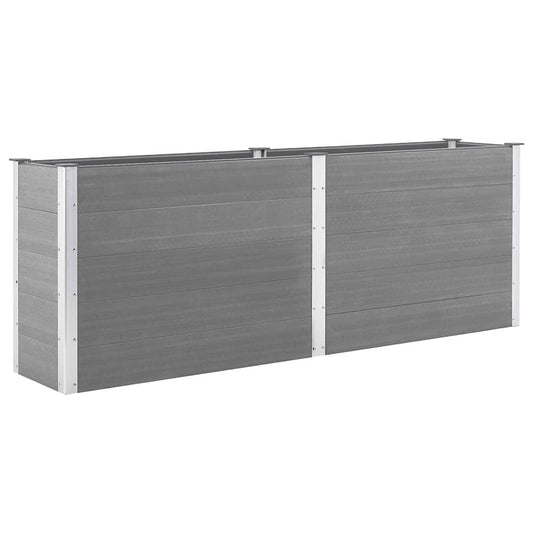 vidaXL Garden Raised Bed 250x50x91 cm WPC Grey