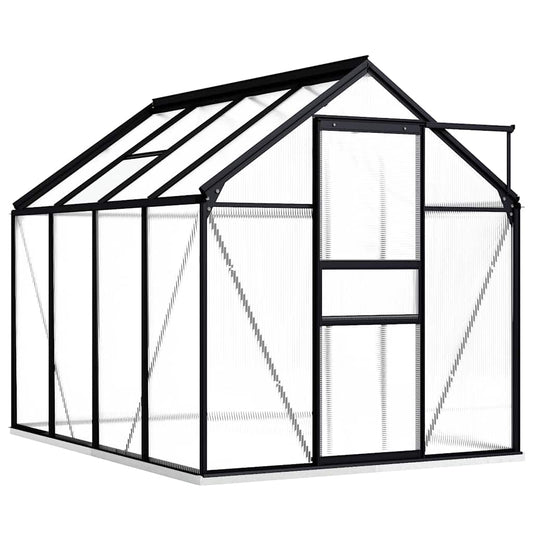 vidaXL Greenhouse with Base Frame Anthracite Aluminium 4,75 m²