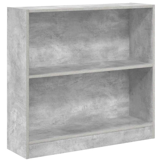 vidaXL Bookcase Concrete Grey 80x24x75 cm Engineered Wood