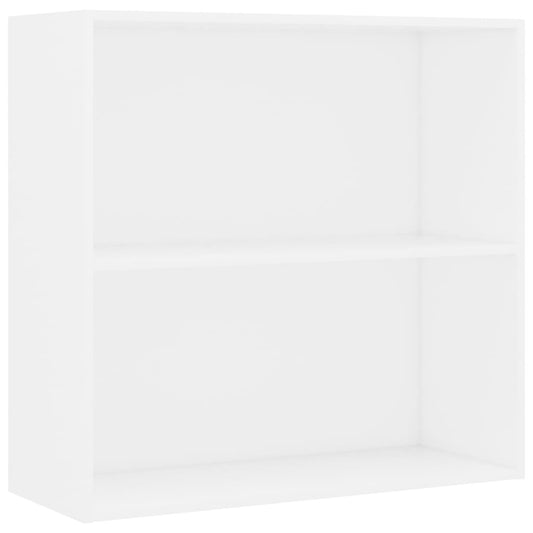 vidaXL 2-Tier Book Cabinet White 80x30x76.5 cm Engineered Wood