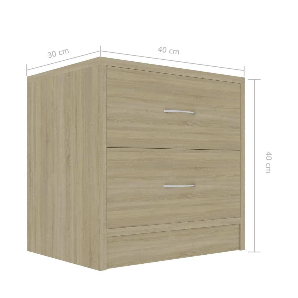 801041 vidaXL Bedside Cabinet Sonoma Oak 40x30x40 cm Engineered Wood