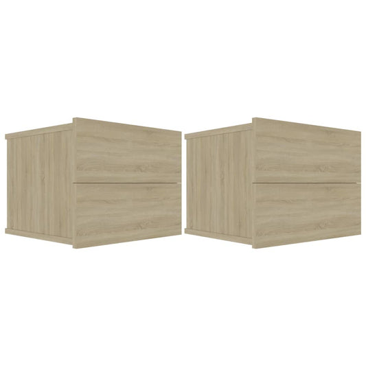 801060 vidaXL Bedside Cabinets 2 pcs Sonoma Oak 40x30x30 cm Engineered Wood