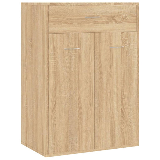 vidaXL Shoe Cabinet Sonoma Oak 60x35x84 cm Engineered Wood
