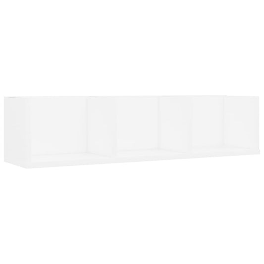 vidaXL CD Wall Shelf White 75x18x18 cm Engineered Wood