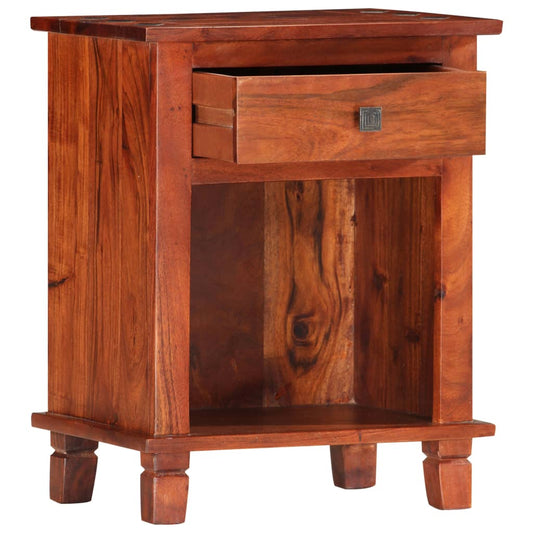 vidaXL Bedside Cabinet 40x30x50 cm Solid Acacia Wood