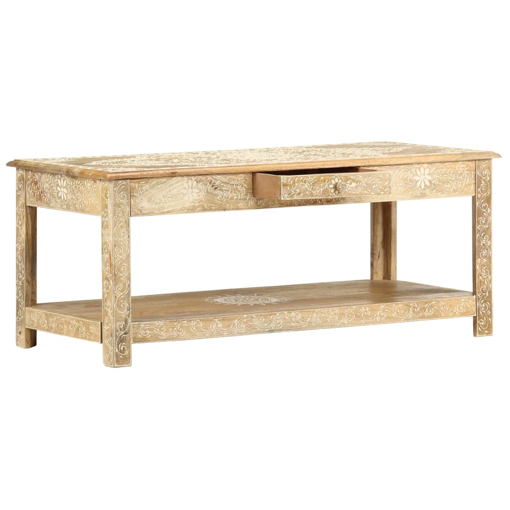 vidaXL Coffee Table | Brown | Solid mango wood | 110x50x45 cm | Coffee Table
