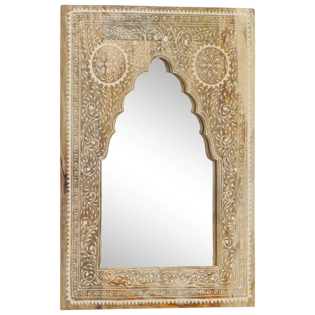 vidaXL Hand Painted Mirror 40x55 cm Solid Mango Wood