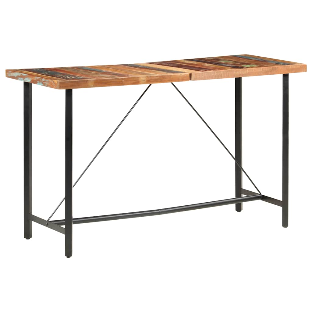 286595 vidaXL Bar Table 180x70x107 cm Solid Reclaimed Wood