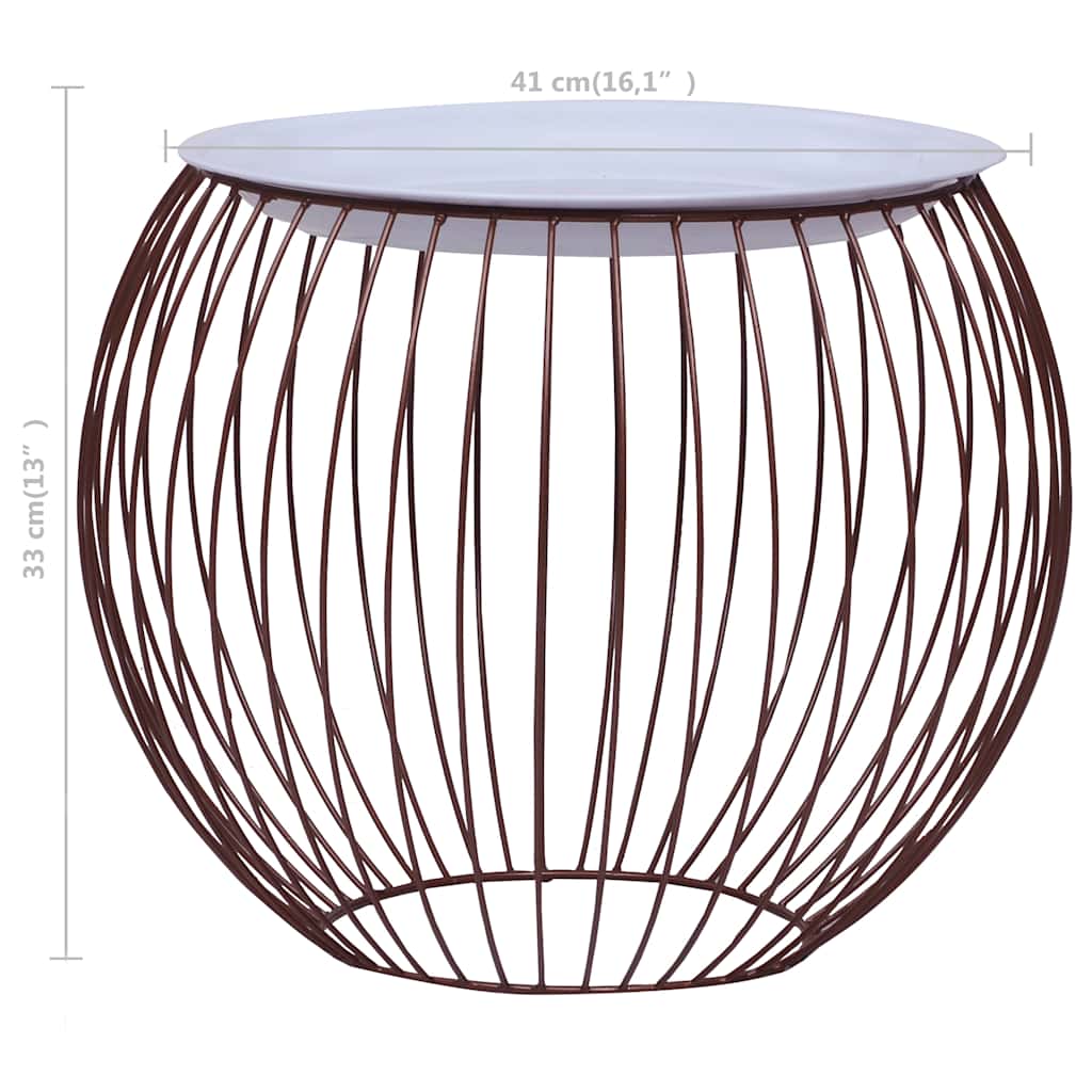 287658 vidaXL Coffee Table Gold Ø 41 cm