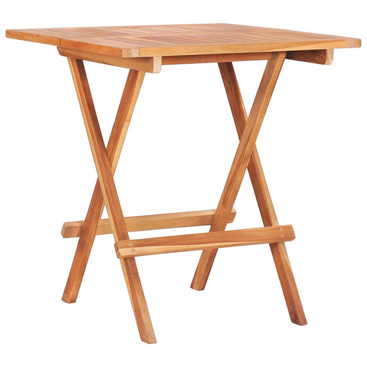48997 vidaXL 3 Piece Folding Bistro Set Solid Teak Wood