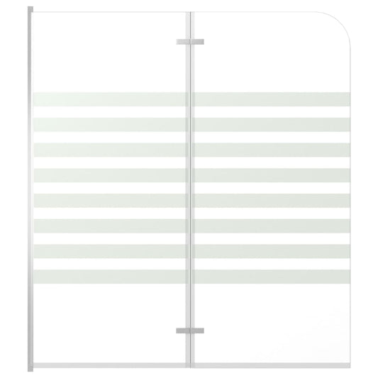 146225 vidaXL Bath Enclosure 120x140 cm Tempered Glass Stripe