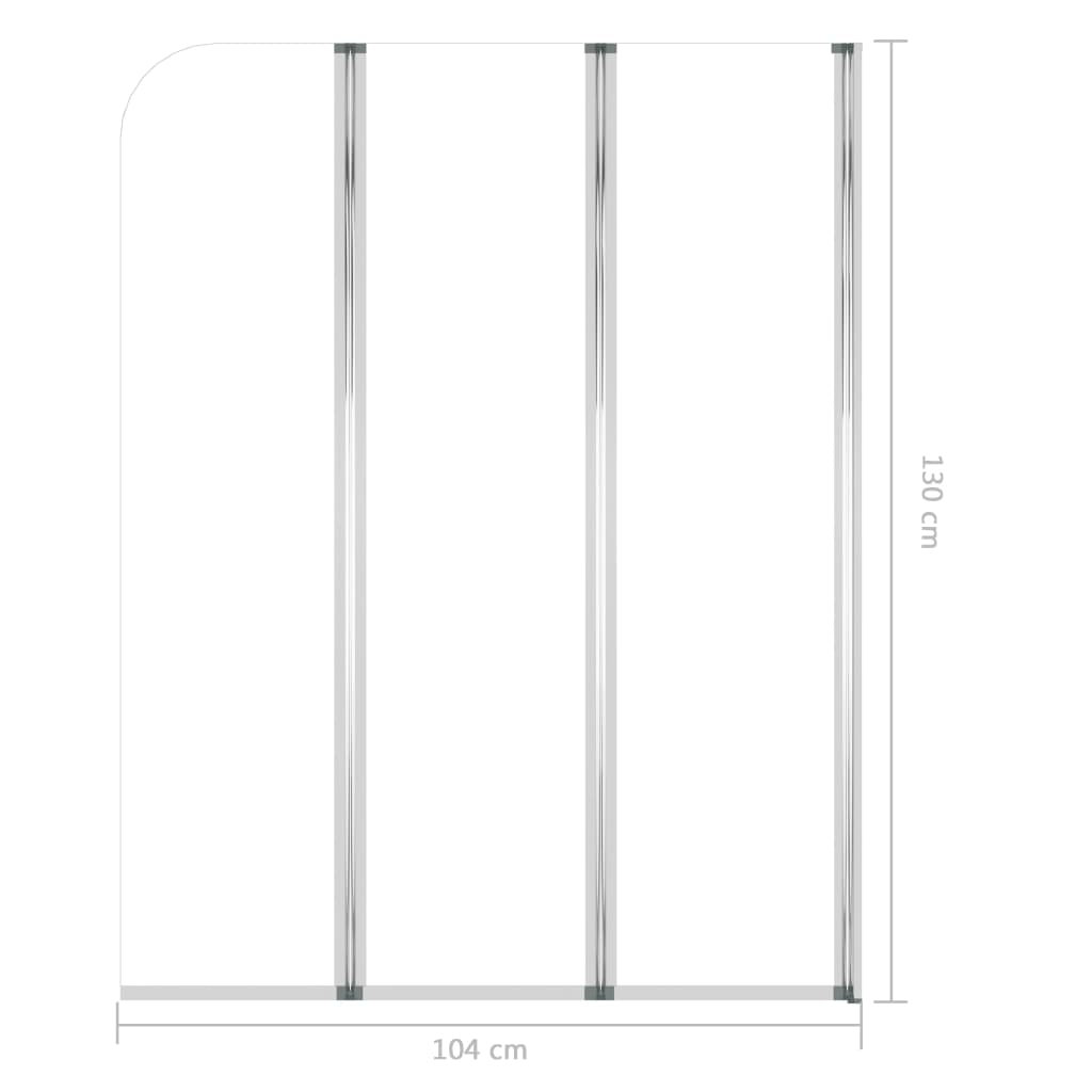 146228 vidaXL Bath Enclosures 2 pcs 104x130 cm Tempered Glass Transparent