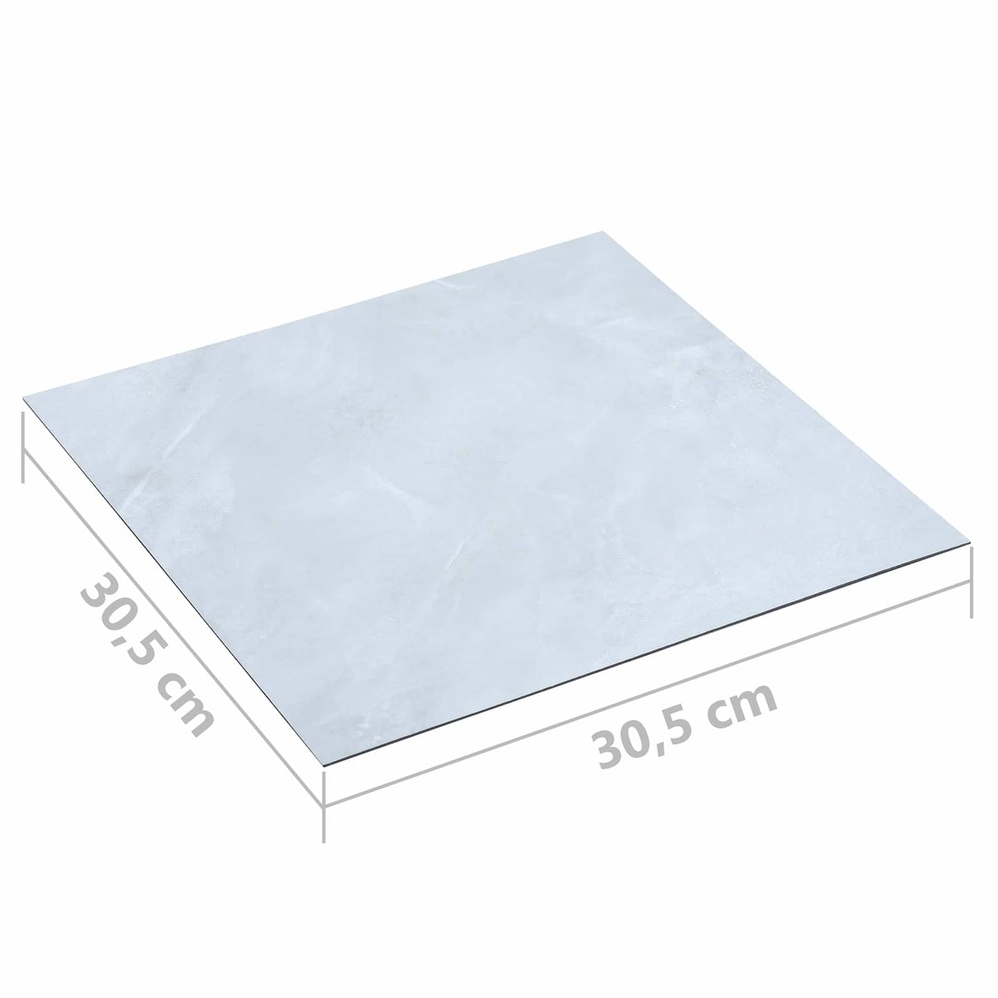 vidaXL Flooring Planks 55 pcs White 5.11 m² PVC