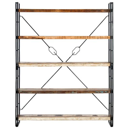 vidaXL 5-Tier Bookcase 140x30x180 cm Solid Reclaimed Wood