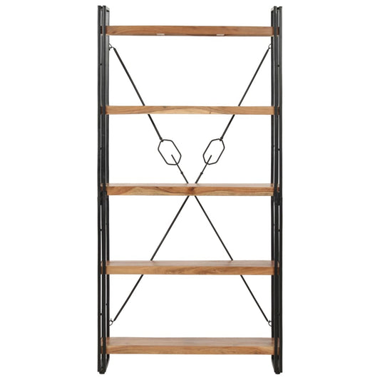 vidaXL 5-Tier Bookcase 90x30x180 cm Solid Acacia Wood