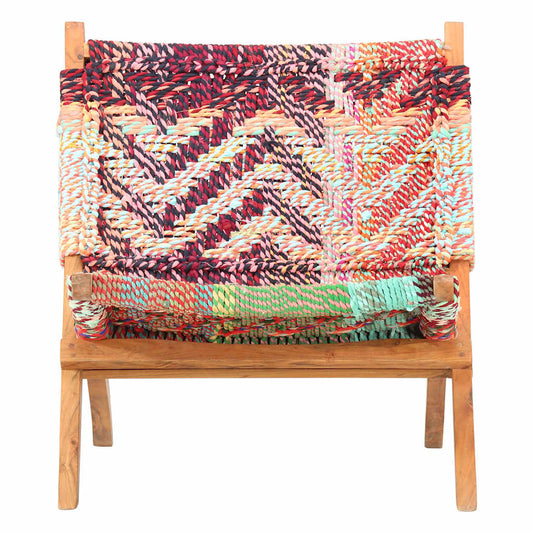 286608 vidaXL Chindi Folding Chair Multicolours Fabric