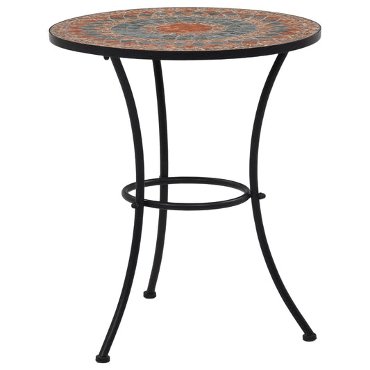 vidaXL Mosaic Bistro Set | Terracotta, Grey, Orange