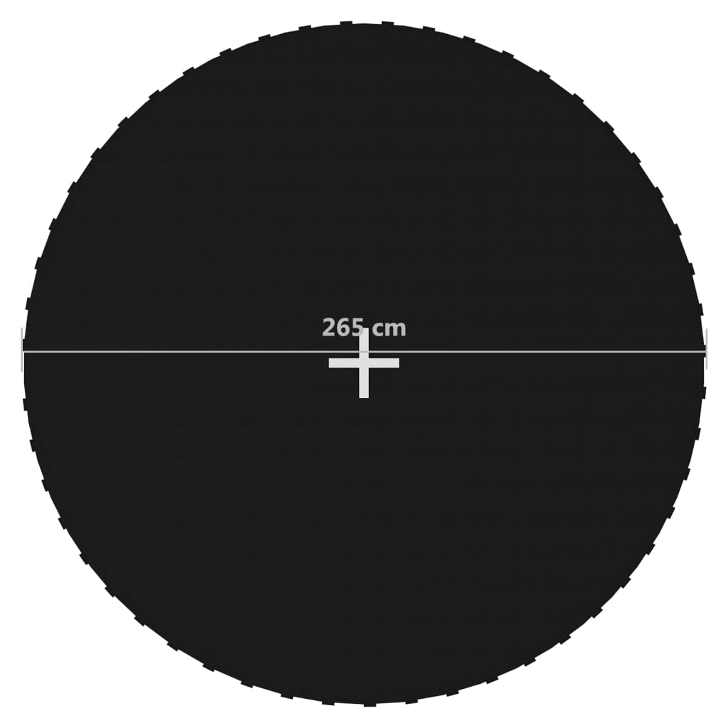 vidaXL Jumping Mat Fabric Black for 10 Feet/3.05 m Round Trampoline