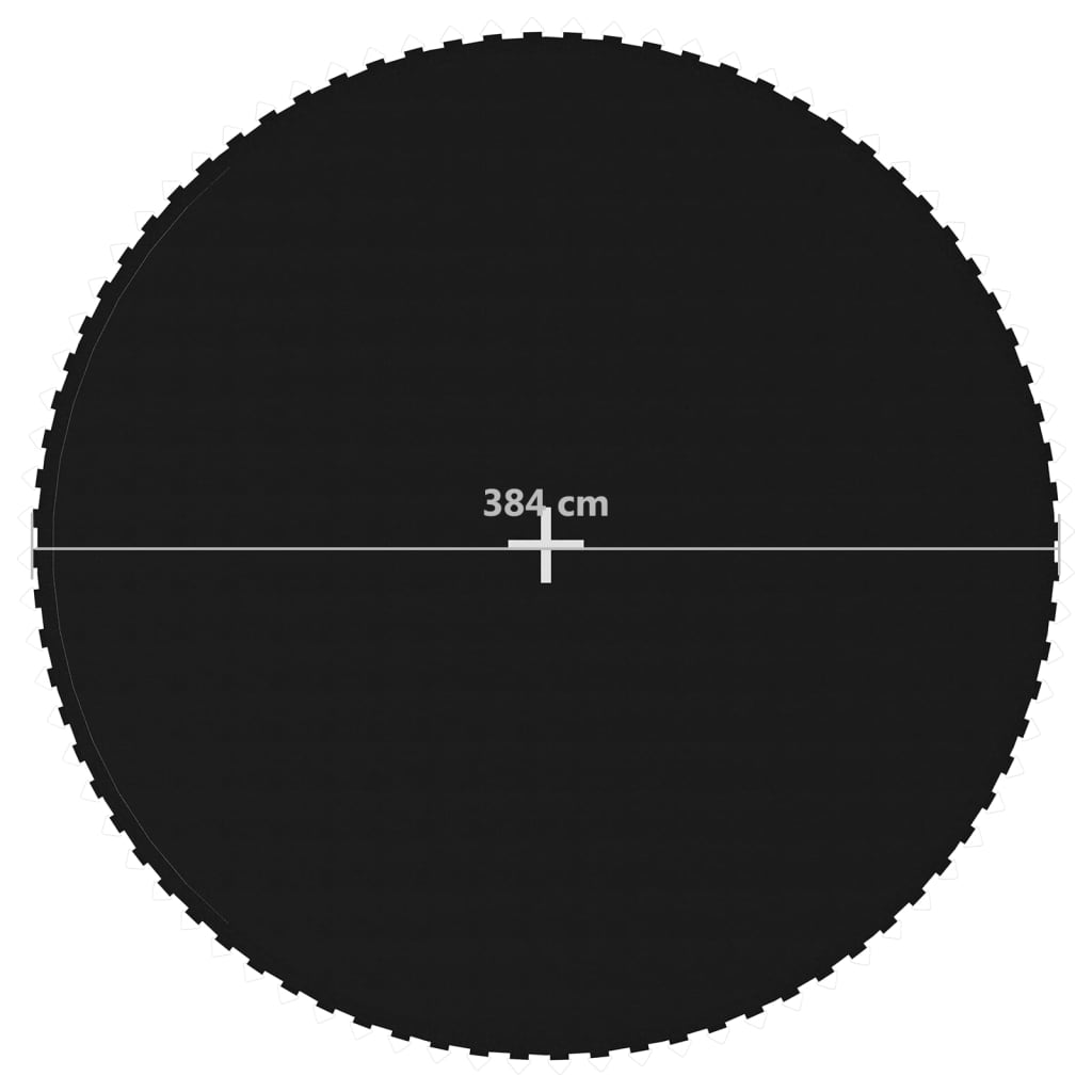 92406 vidaXL Jumping Mat Fabric Black for 14 Feet/4,27 m Round Trampoline