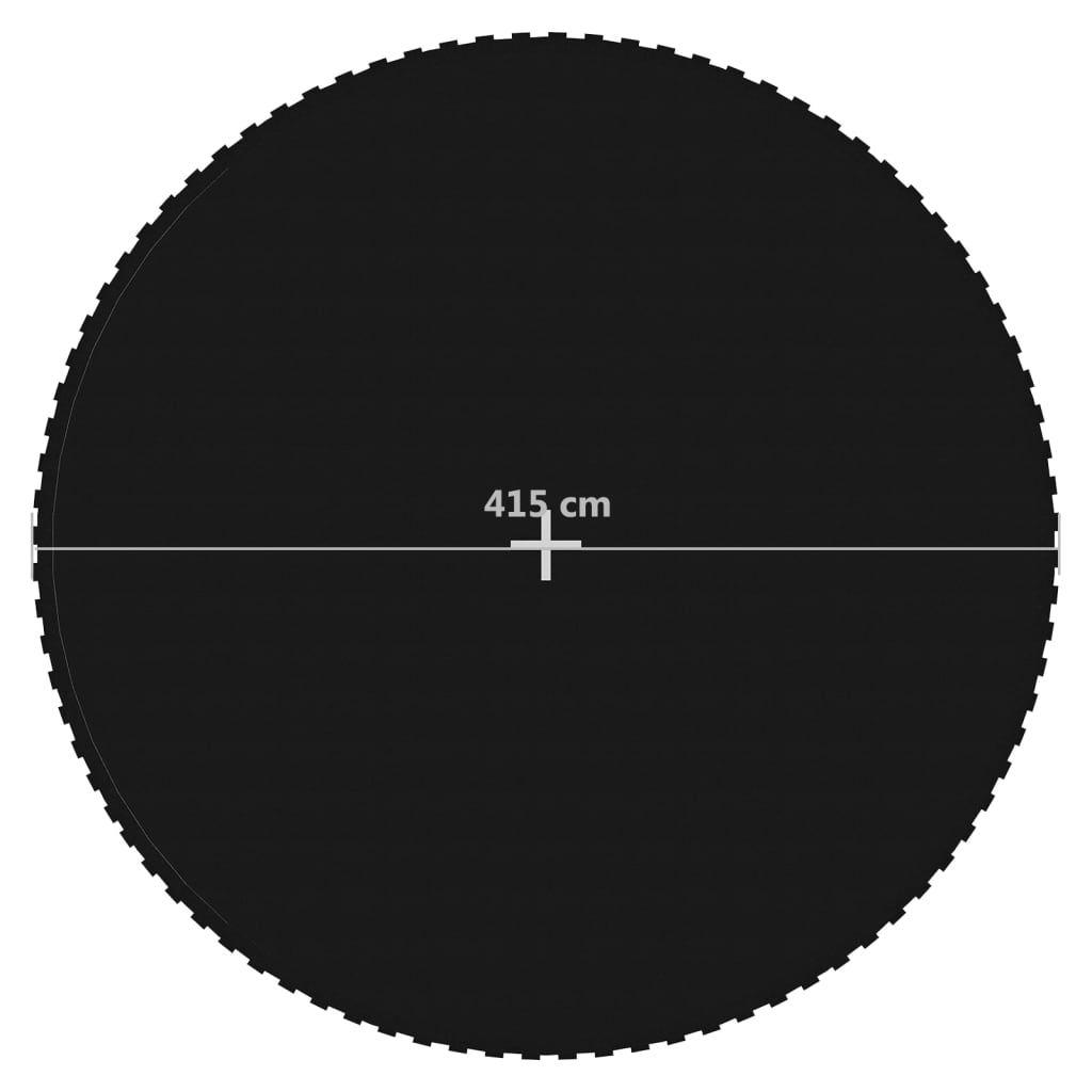92407 vidaXL Jumping Mat Fabric Black for 15 Feet/4,57 m Round Trampoline