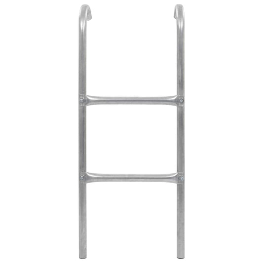vidaXL 2-Step Trampoline Ladder Steel Silver 72 cm (suitable for 65cm)