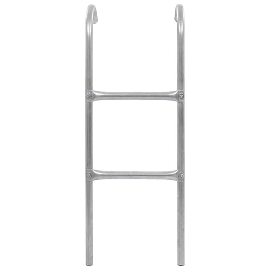 92409 vidaXL 2-Step Trampoline Ladder Steel Silver 102,6 cm