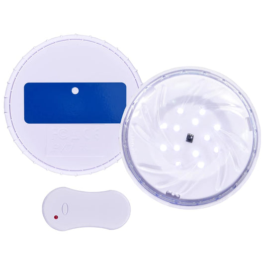 92296 vidaXL Submersible Floating Pool LED Lamp with Remote Control White