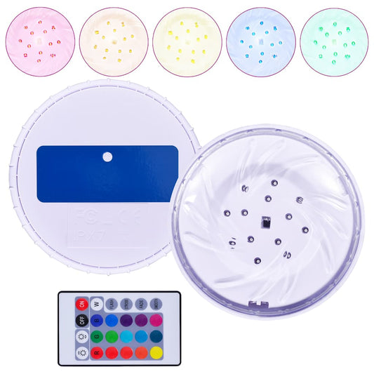92297 vidaXL Submersible Floating Pool LED Lamp Remote Control Multi-colour