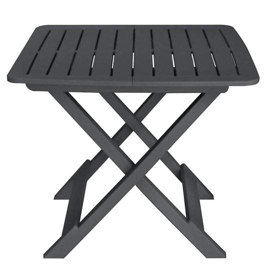 48753 vidaXL 3 Piece Folding Bistro Set Plastic Anthracite