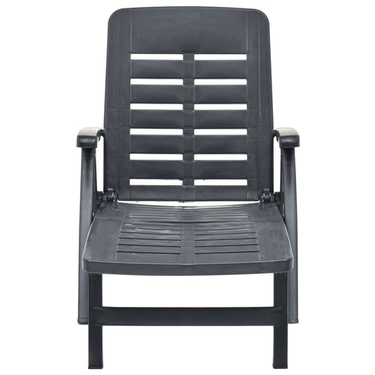 vidaXL Sunlounger | Anthracite | Plastic | Standard | Foldable
