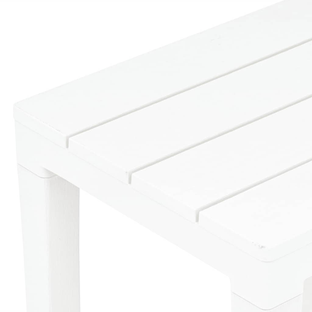 vidaXL Garden Set | White | Plastic | Medium | Durable | Garden Set | Square