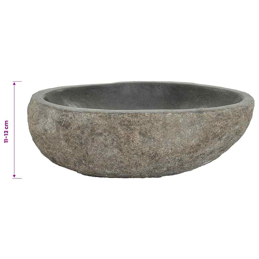 146212 vidaXL Basin River Stone Oval (29-38)x(24-31) cm