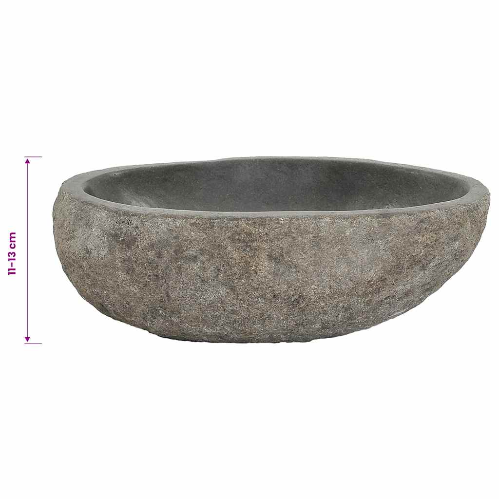 146212 vidaXL Basin River Stone Oval (29-38)x(24-31) cm