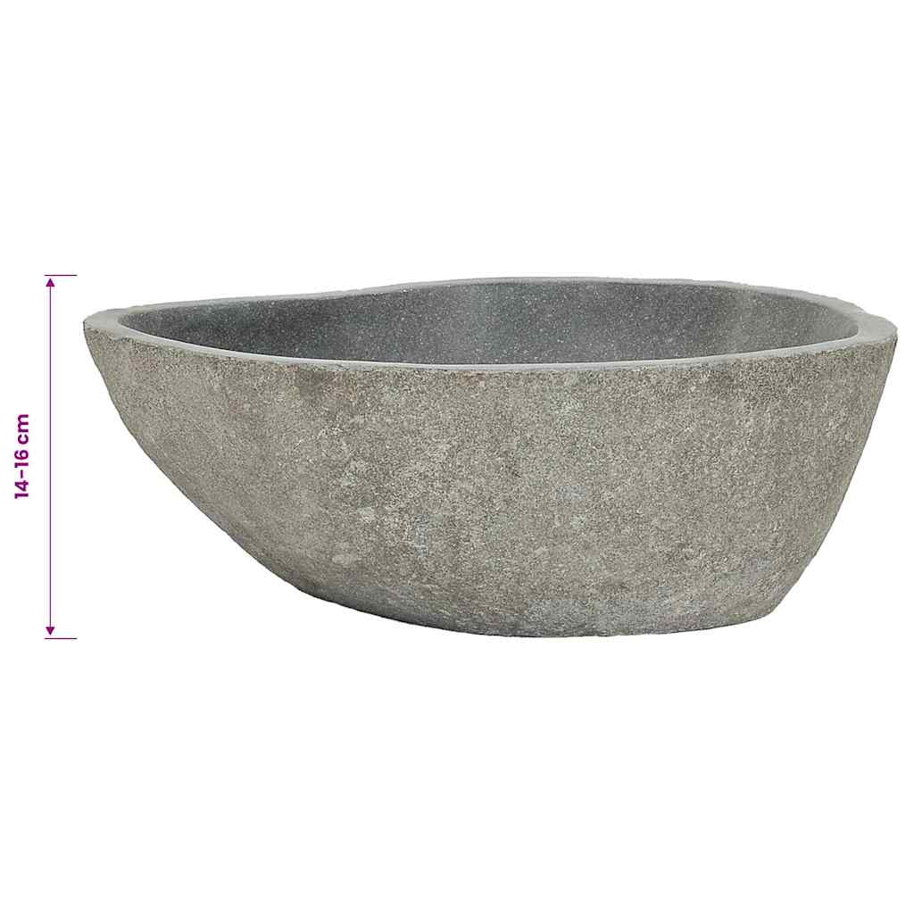 146213 vidaXL Basin River Stone Oval (37-46)x(29-36) cm