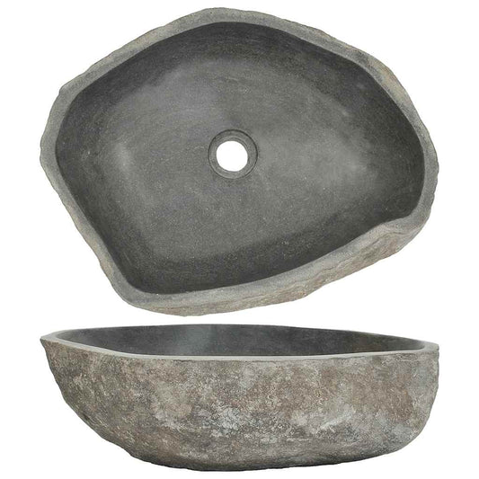 vidaXL Basin River Stone Oval (45-53)x(34-41) cm