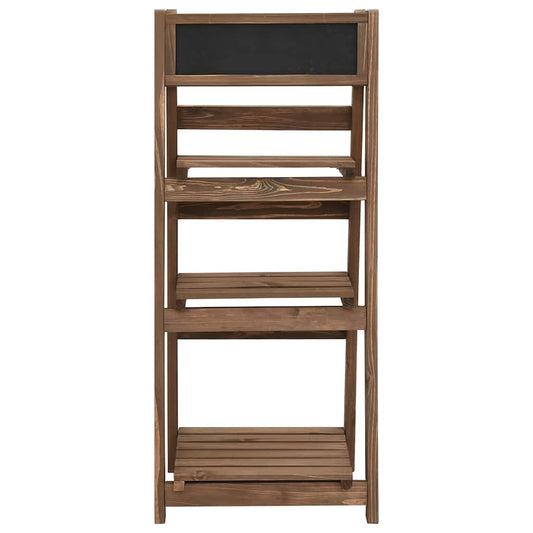 49382 vidaXL 3-Tier Plant Stand with Blackboard 40x30x90 cm Solid Fir Wood