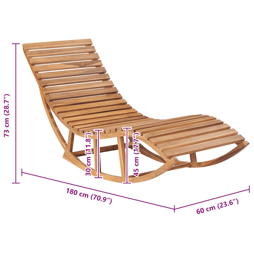 vidaXL Sun Lounger | Natural wood