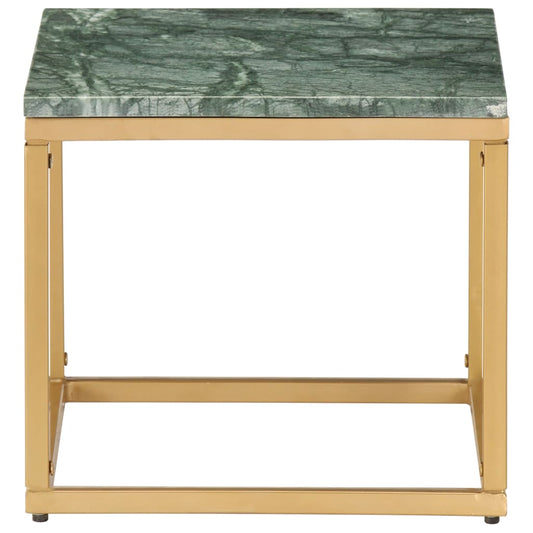 vidaXL Coffee Table Green 40x40x35 cm Real Stone with Marble Texture