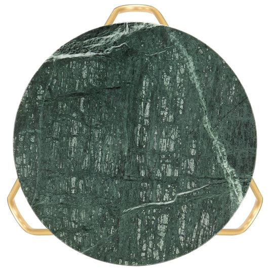 vidaXL Coffee Table Green 40x40x40 cm Real Stone with Marble Texture