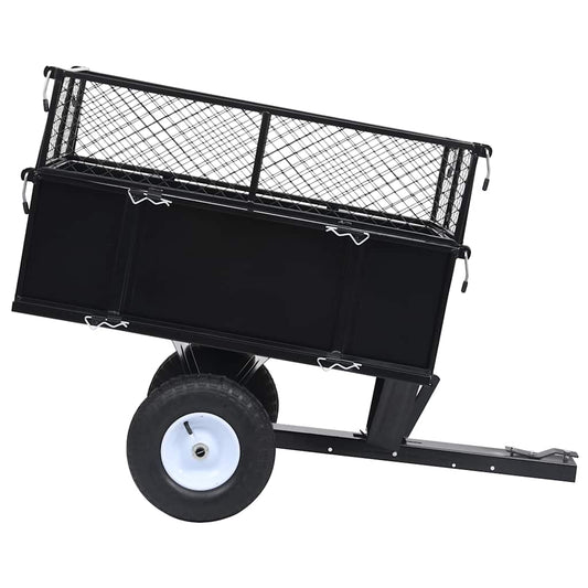 92449 vidaXL Tipping Trailer for Lawn Mower 150 kg Load