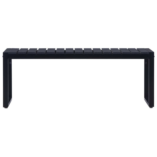 vidaXL Garden Bench | Black | PS board, iron | 120.5 cm | Built Tough