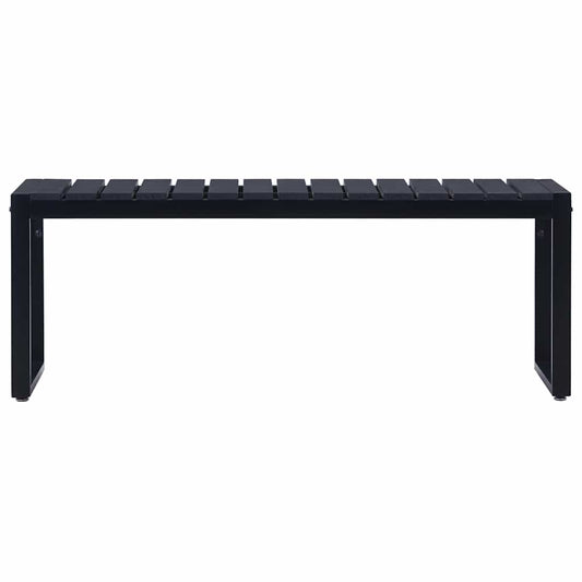 49492 vidaXL Garden Bench 120,5 cm PS Board Black